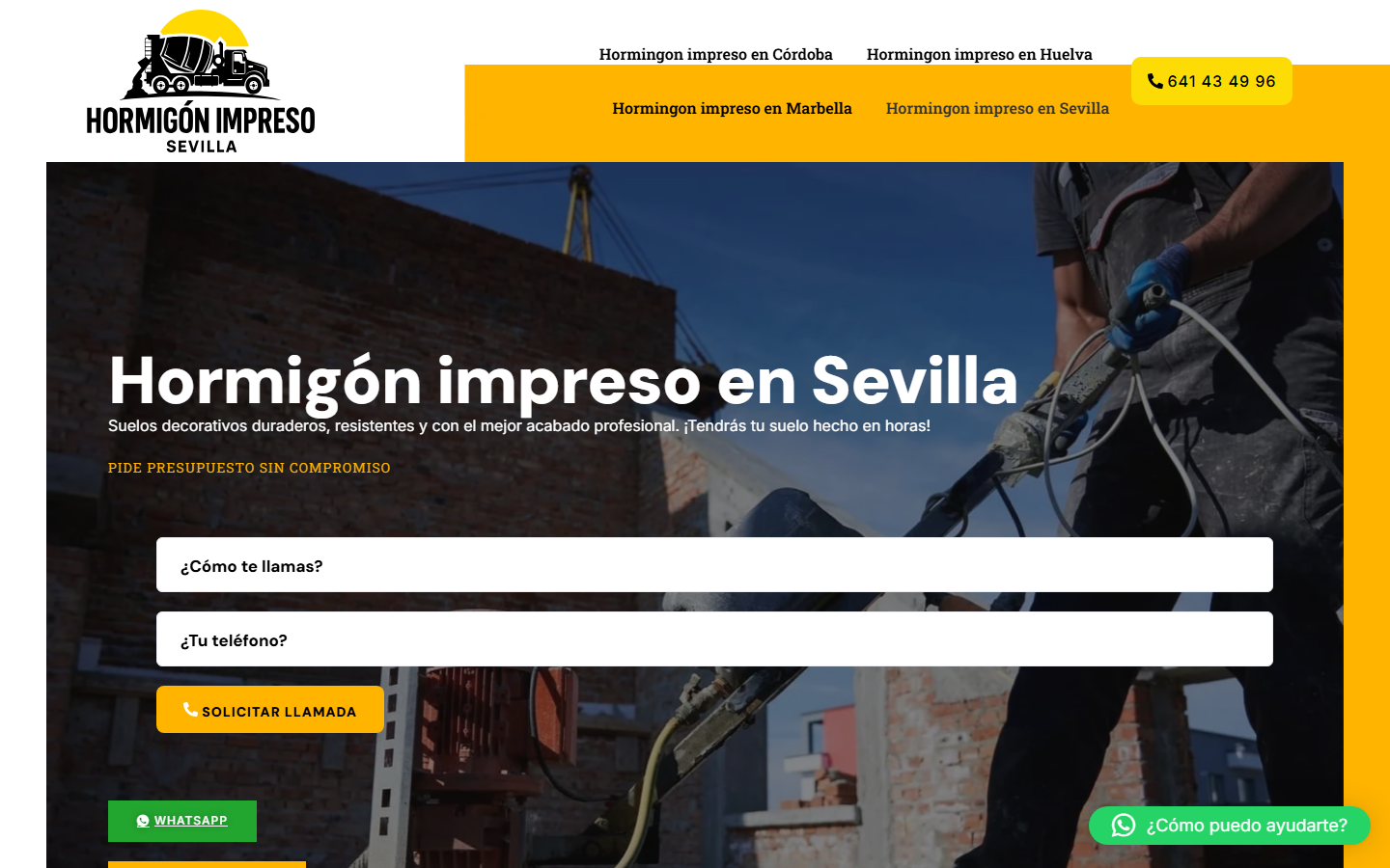 Pantallazo de hormigonimpresoensevilla.com