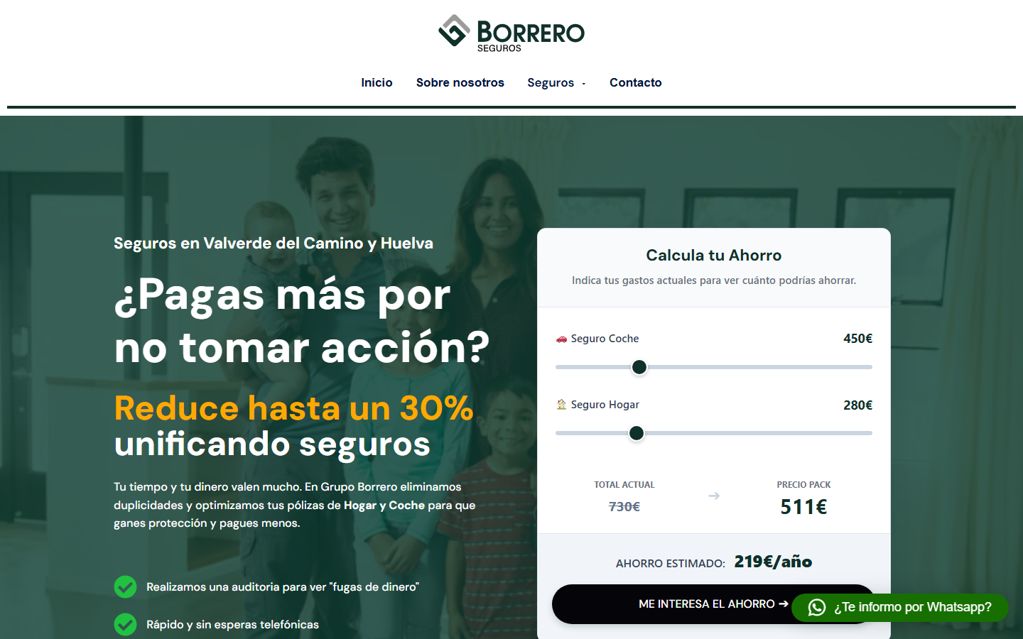 Pantallazo de segurosborrero.es