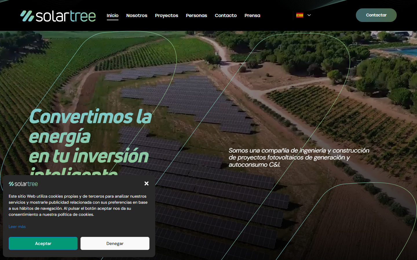 Web corporativa de Solartree